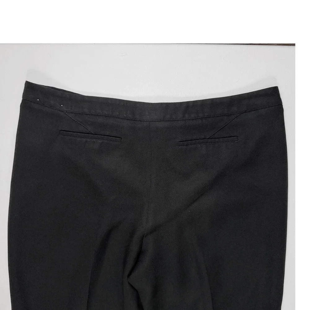 Ann Taylor Signature Fit Dress Pants Womens 18 Black Excellent Wide Leg Trousers